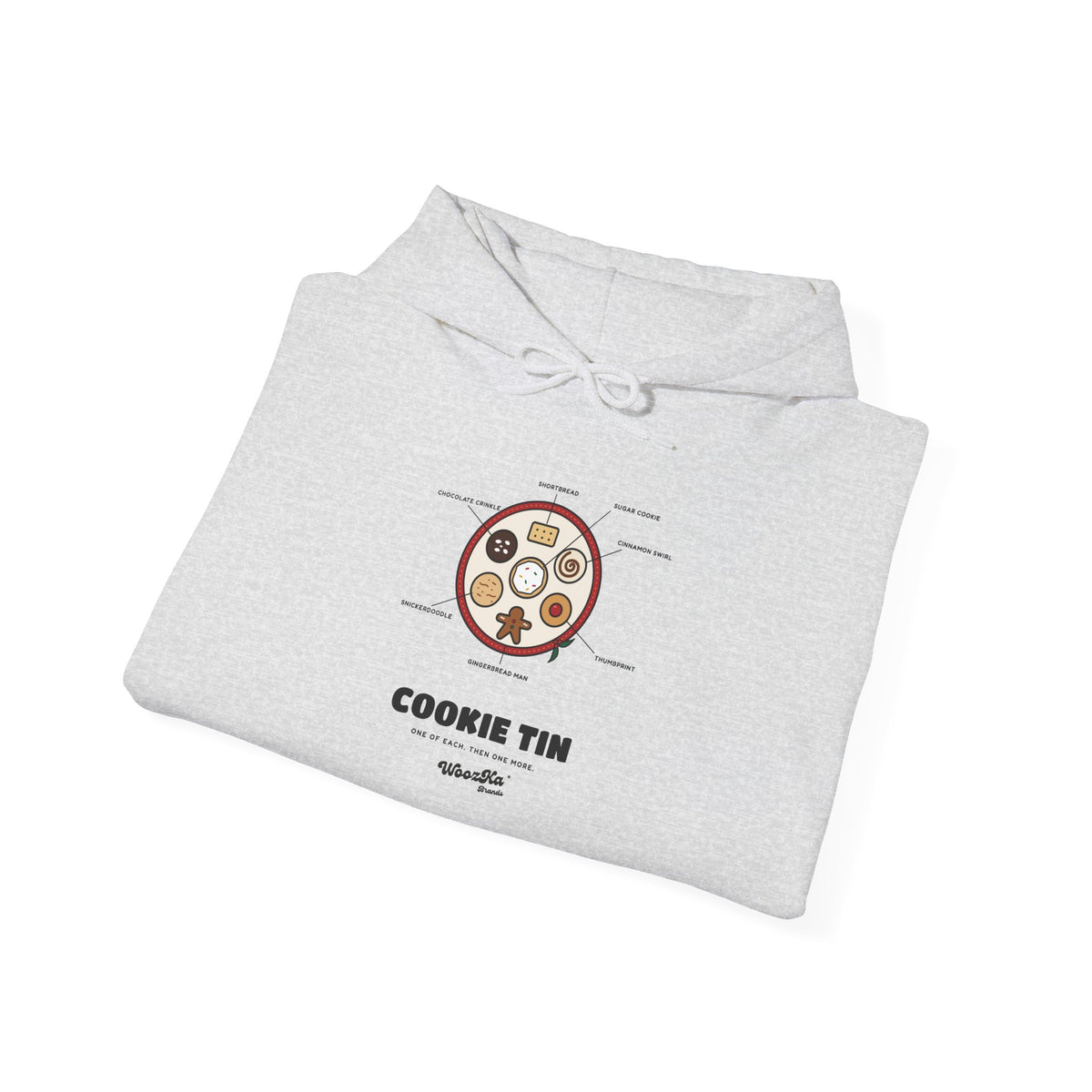 WoozKa Brands Christmas Cookie Hoodie, Holiday Baking Front Print
