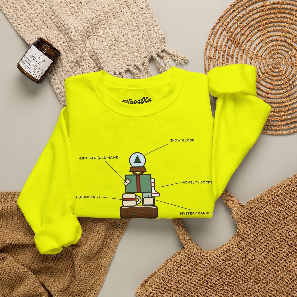 WoozKa Brands Funny Christmas Sweatshirt, Regift Office Party Front Print