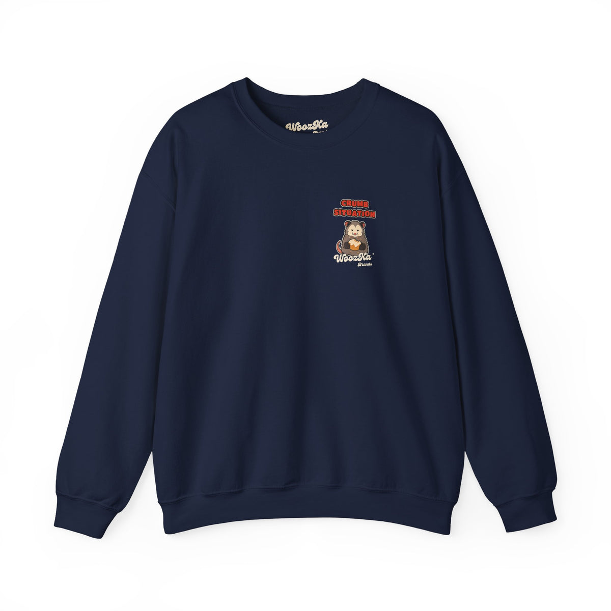 WoozKa Brands Crumb Situation Opossum Crewneck Sweatshirt, Two-Sided