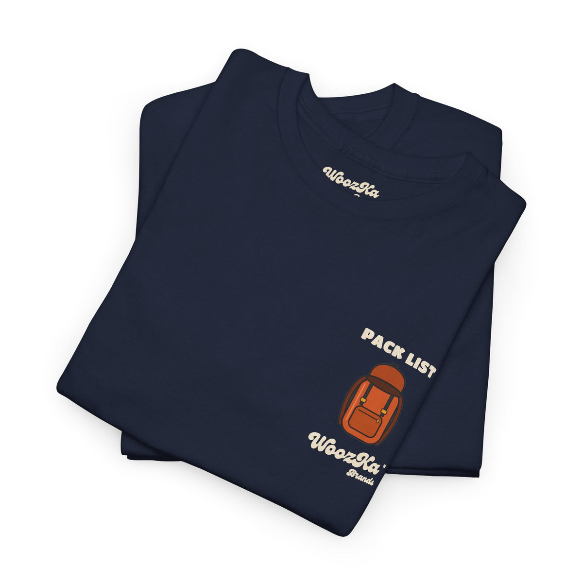 WoozKa Brands Hiking T-Shirt, Backpacking Gear List Back Print