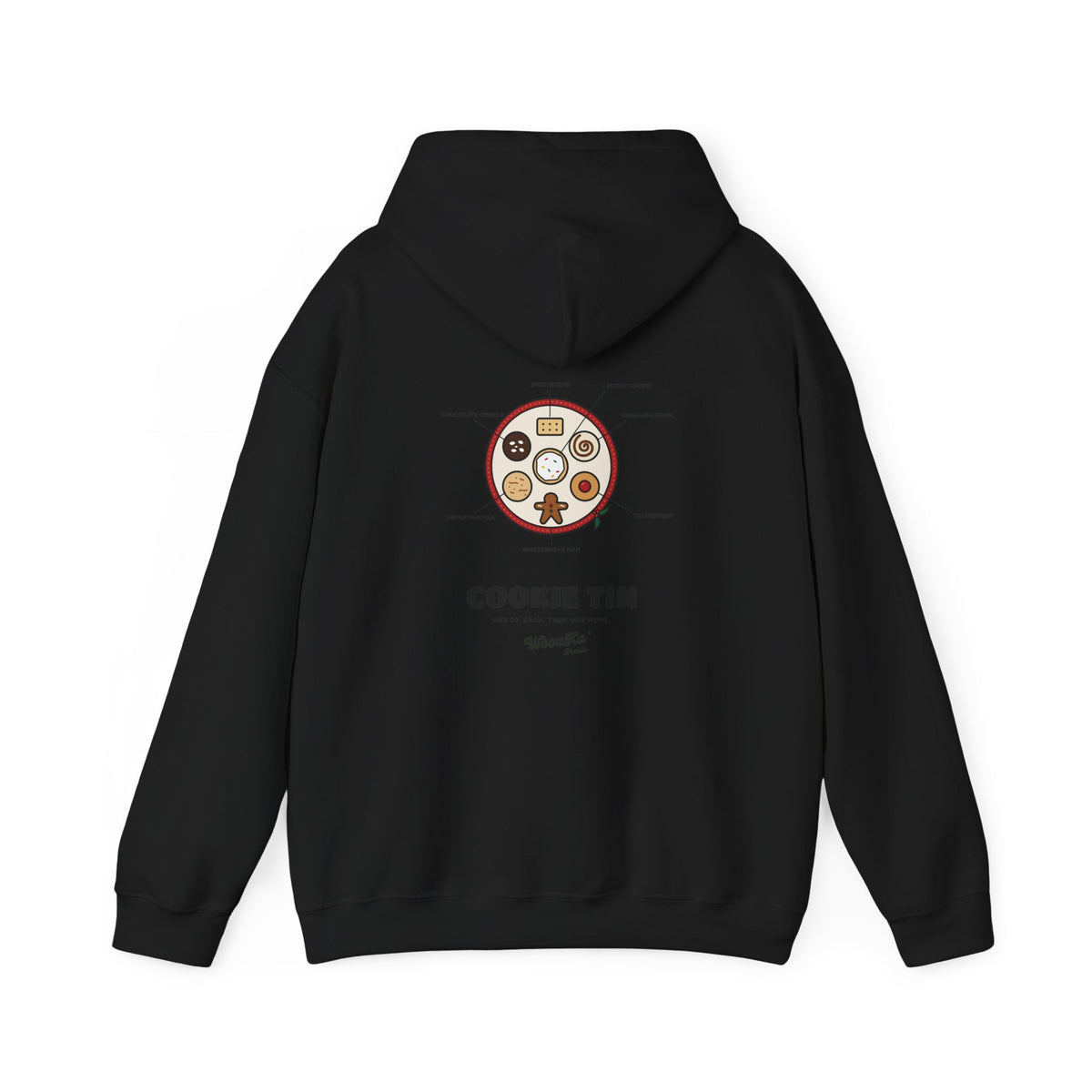 WoozKa Brands Christmas Cookie Hoodie, Holiday Baking Back Print