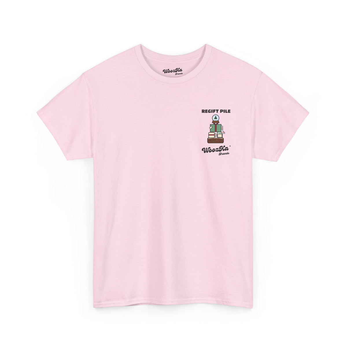WoozKa Brands Funny Christmas T-Shirt, Regift Office Party Back Print