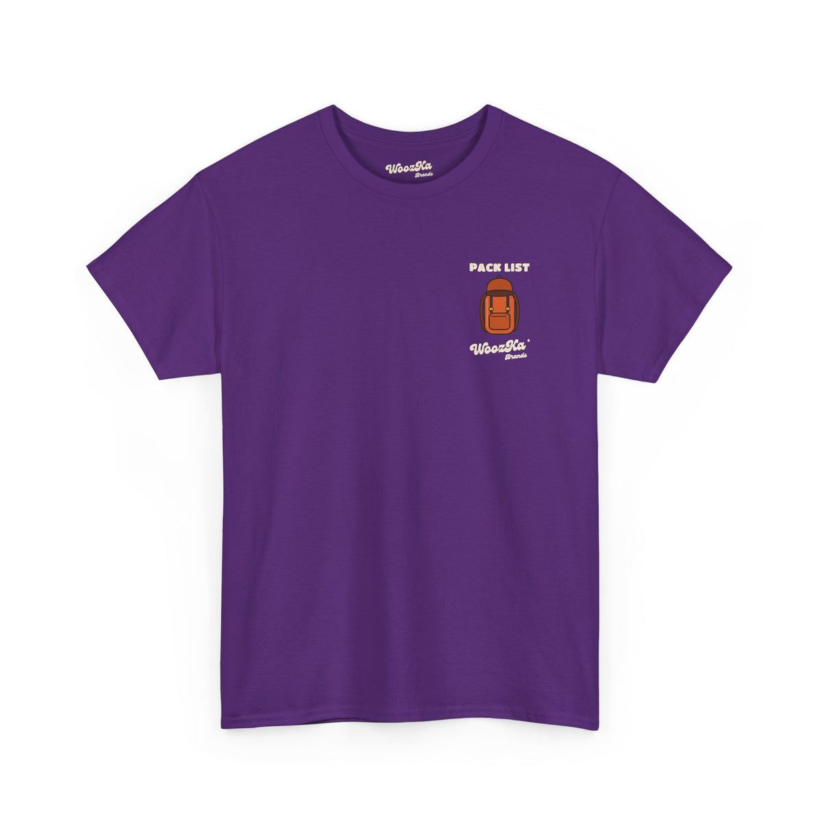 WoozKa Brands Hiking T-Shirt, Backpacking Gear List Back Print
