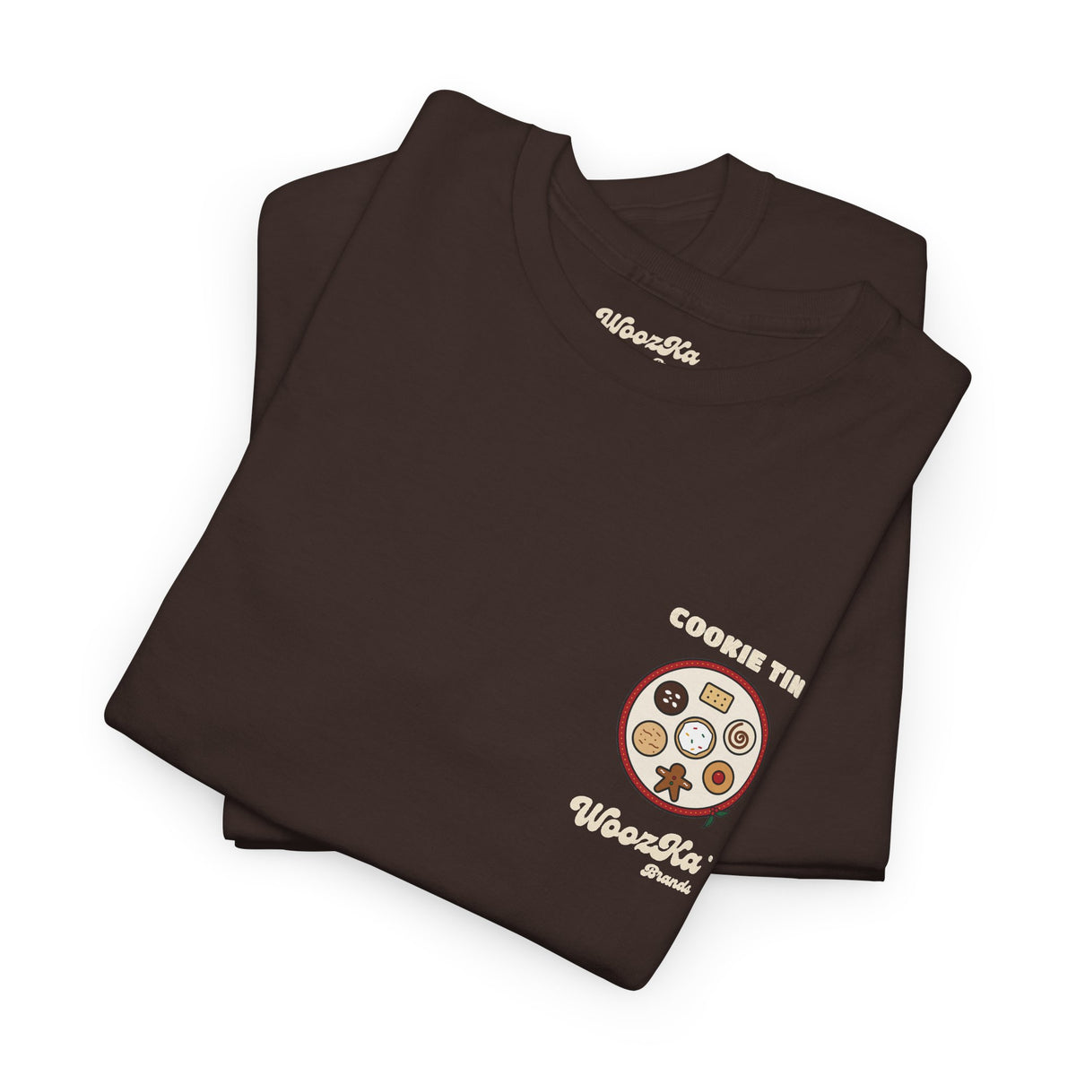 WoozKa Brands Christmas Cookie T-Shirt, Holiday Baking Back Print