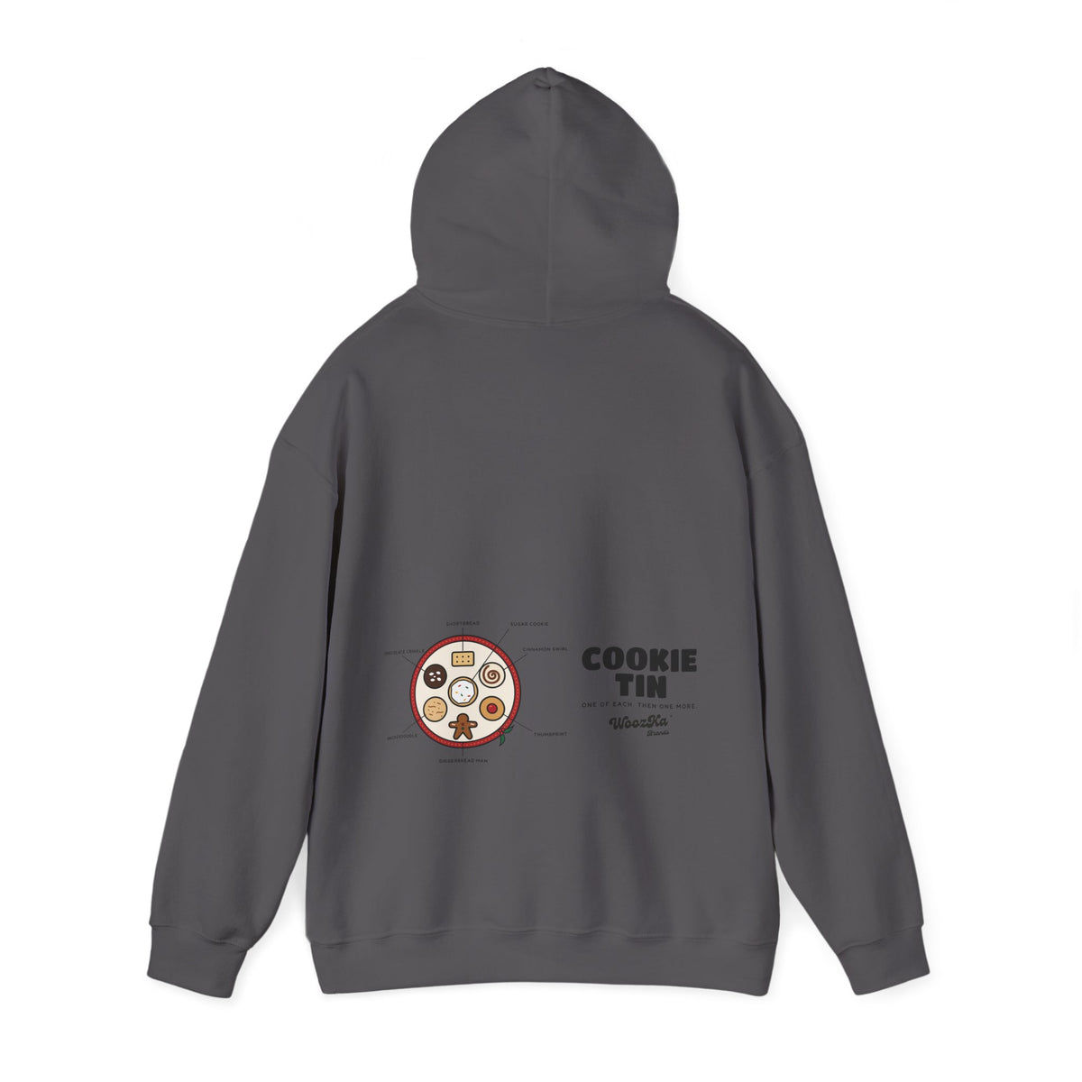 WoozKa Brands Christmas Cookie Hoodie, Holiday Baking Wide Back Print