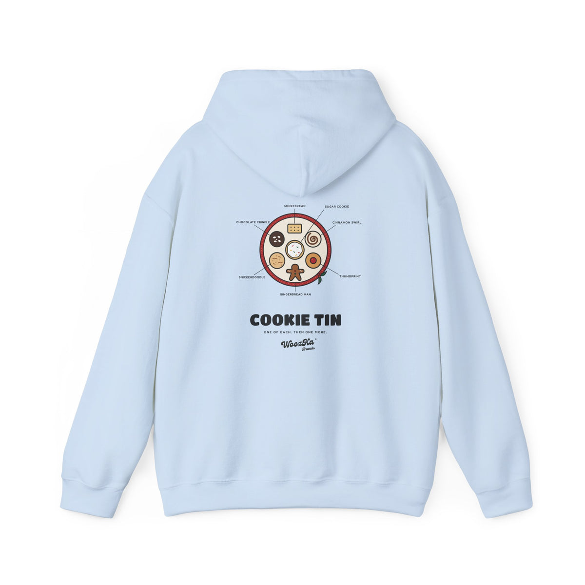 WoozKa Brands Christmas Cookie Hoodie, Holiday Baking Back Print