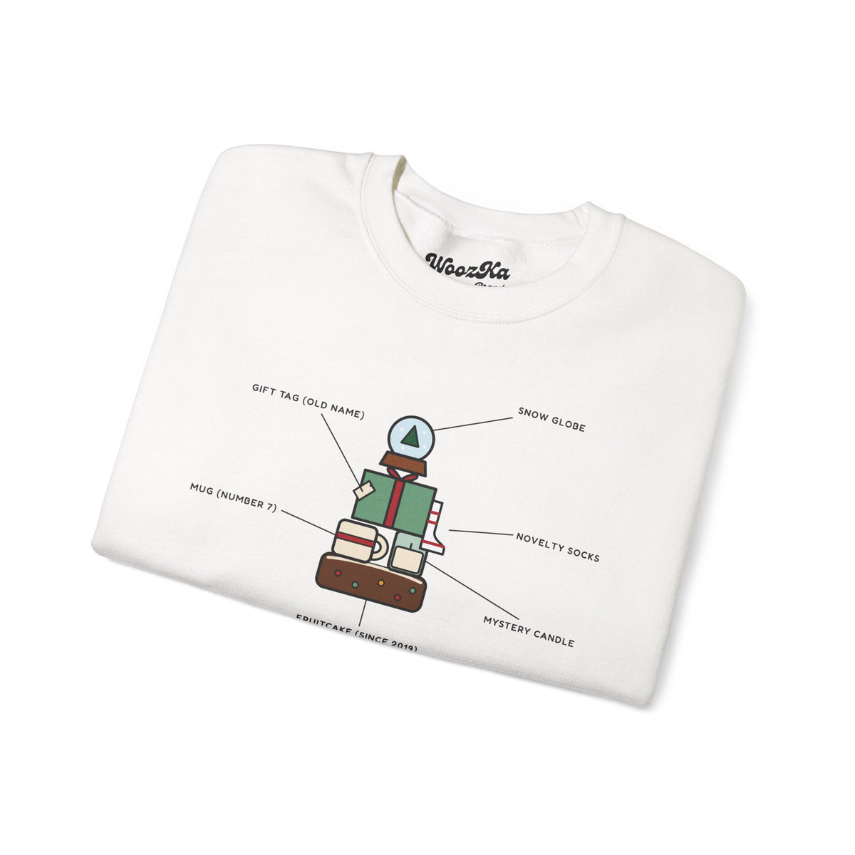 WoozKa Brands Funny Christmas Sweatshirt, Regift Office Party Front Print