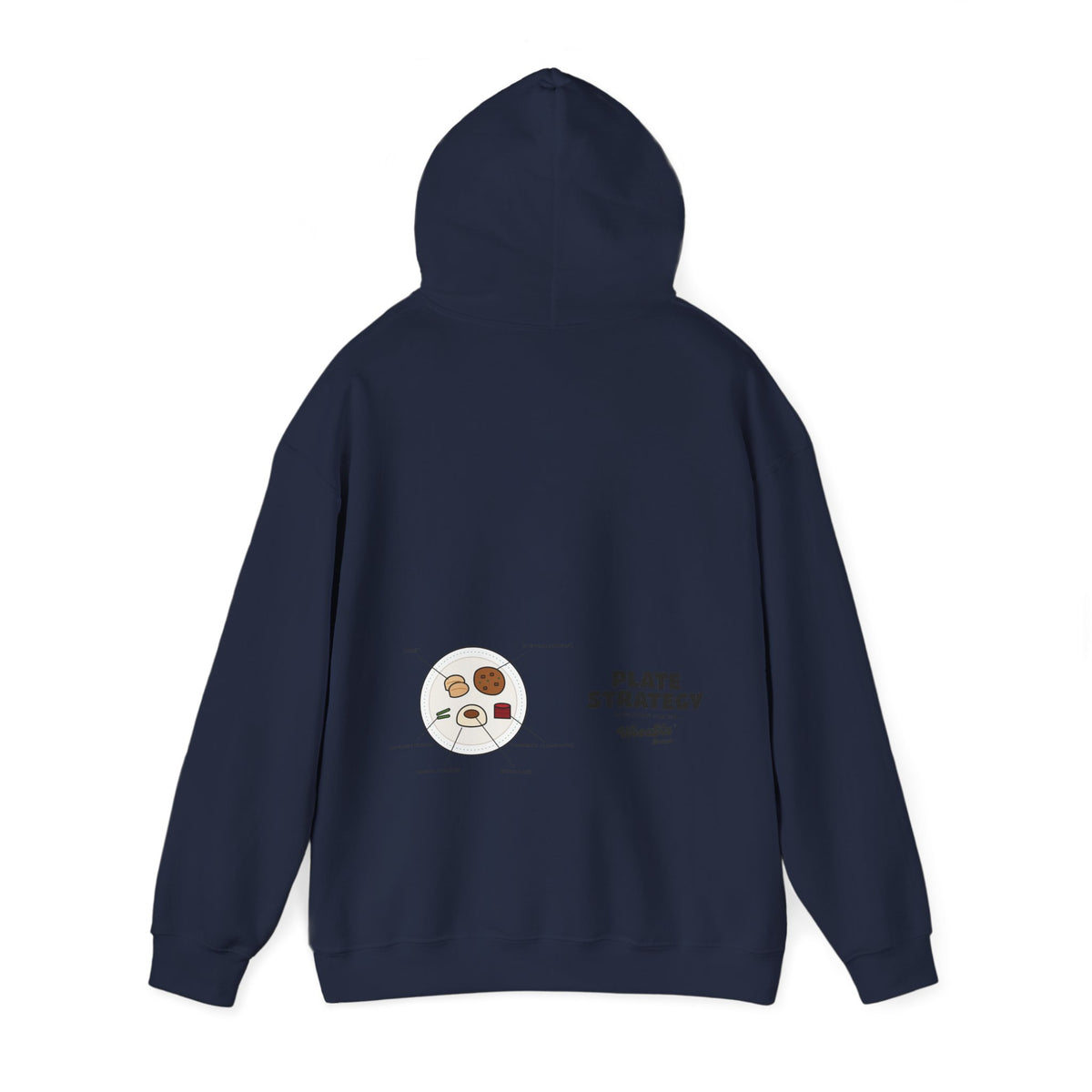 WoozKa Brands Funny Thanksgiving Hoodie, Turkey Dinner Wide Back Print