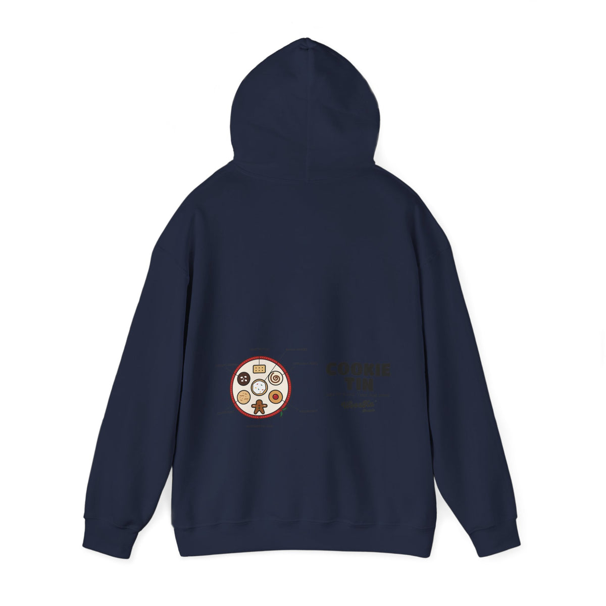 WoozKa Brands Christmas Cookie Hoodie, Holiday Baking Wide Back Print