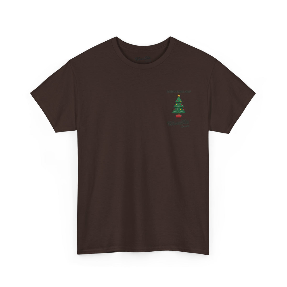 WoozKa Brands Cute Christmas Tree T-Shirt, Holiday List Back Print