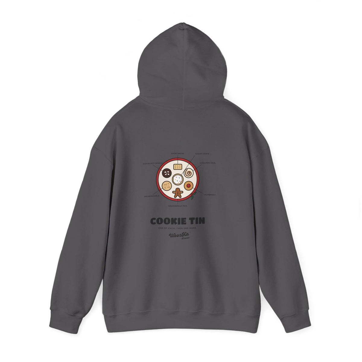 WoozKa Brands Christmas Cookie Hoodie, Holiday Baking Back Print