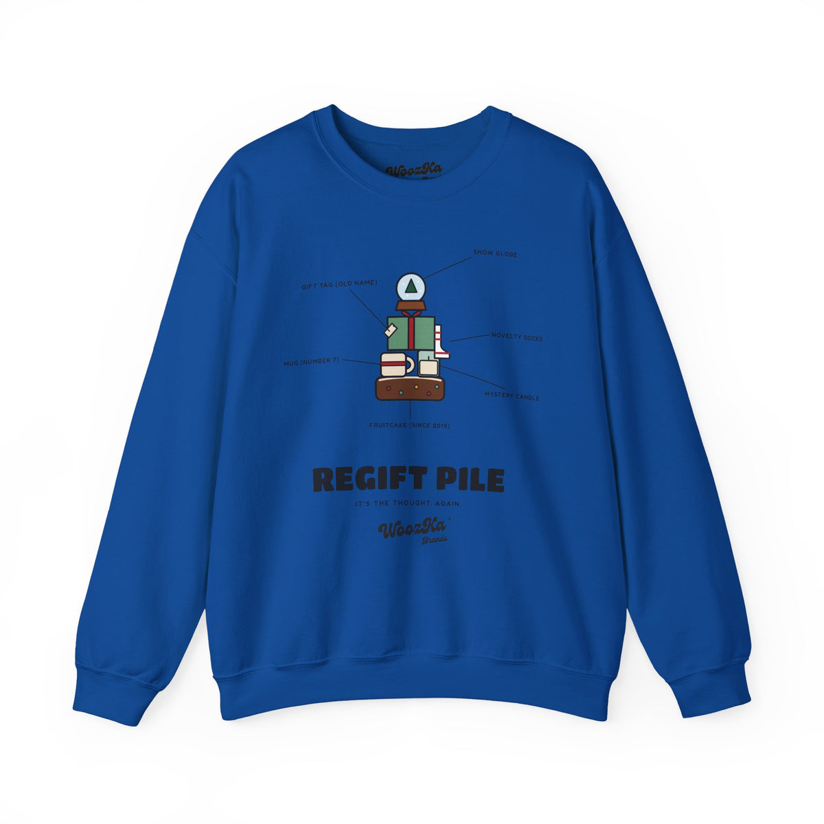 WoozKa Brands Funny Christmas Sweatshirt, Regift Office Party Front Print