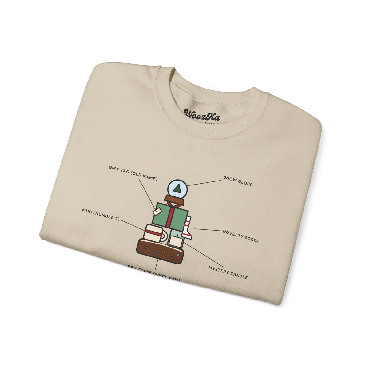 WoozKa Brands Funny Christmas Sweatshirt, Regift Office Party Front Print