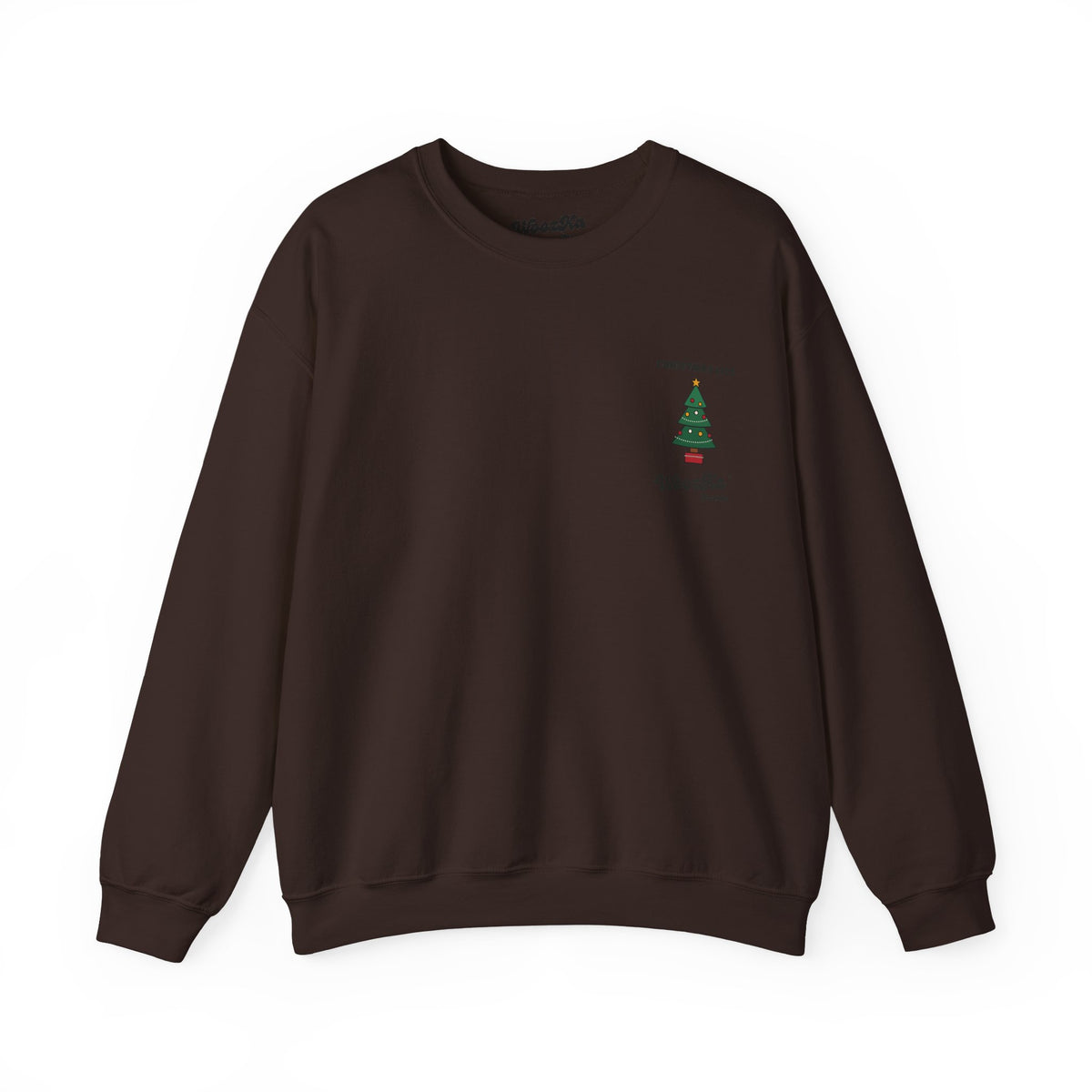 WoozKa Brands Cute Christmas Tree Sweatshirt, Holiday List Back Print