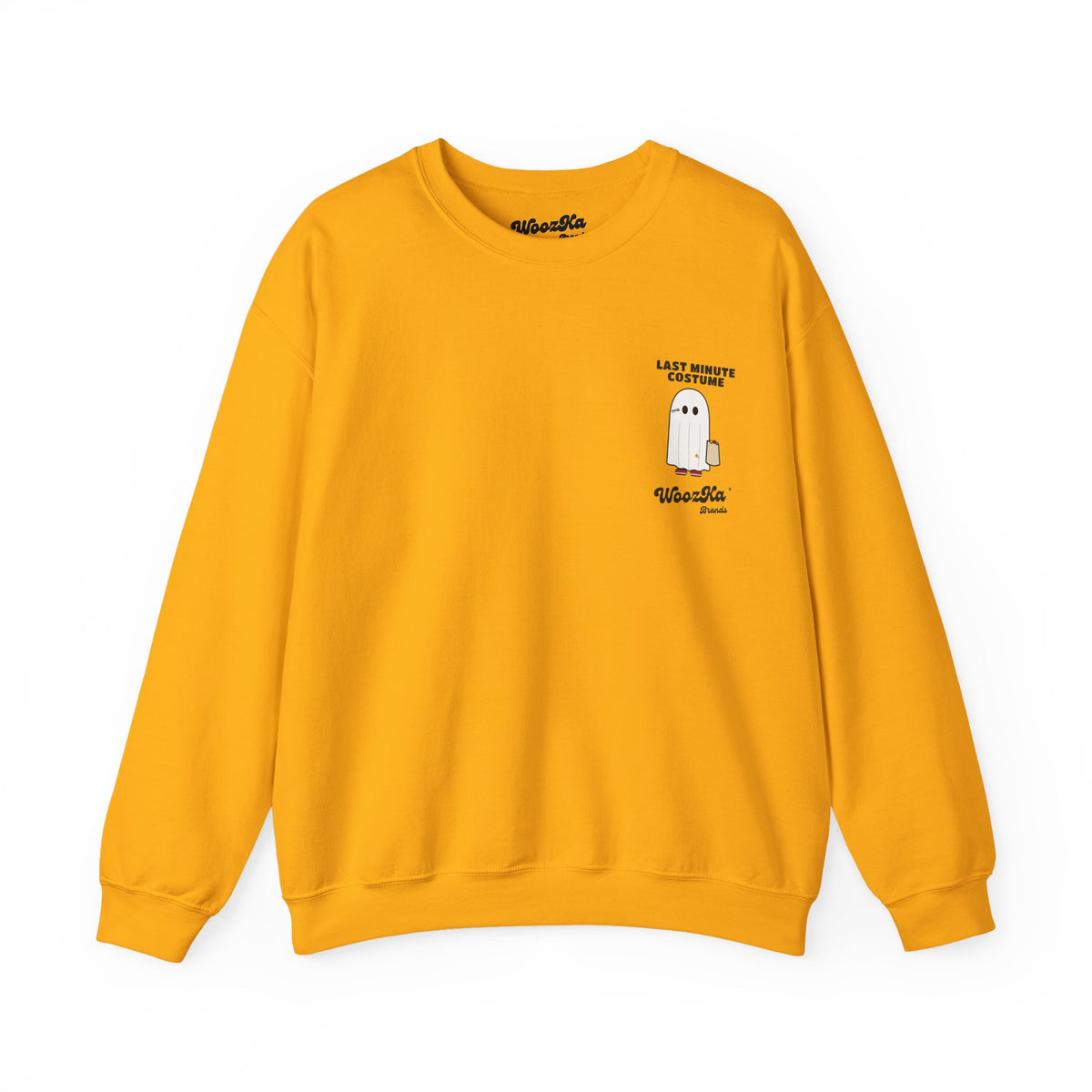 WoozKa Brands Lazy Halloween Costume Sweatshirt, Funny Ghost Back Print