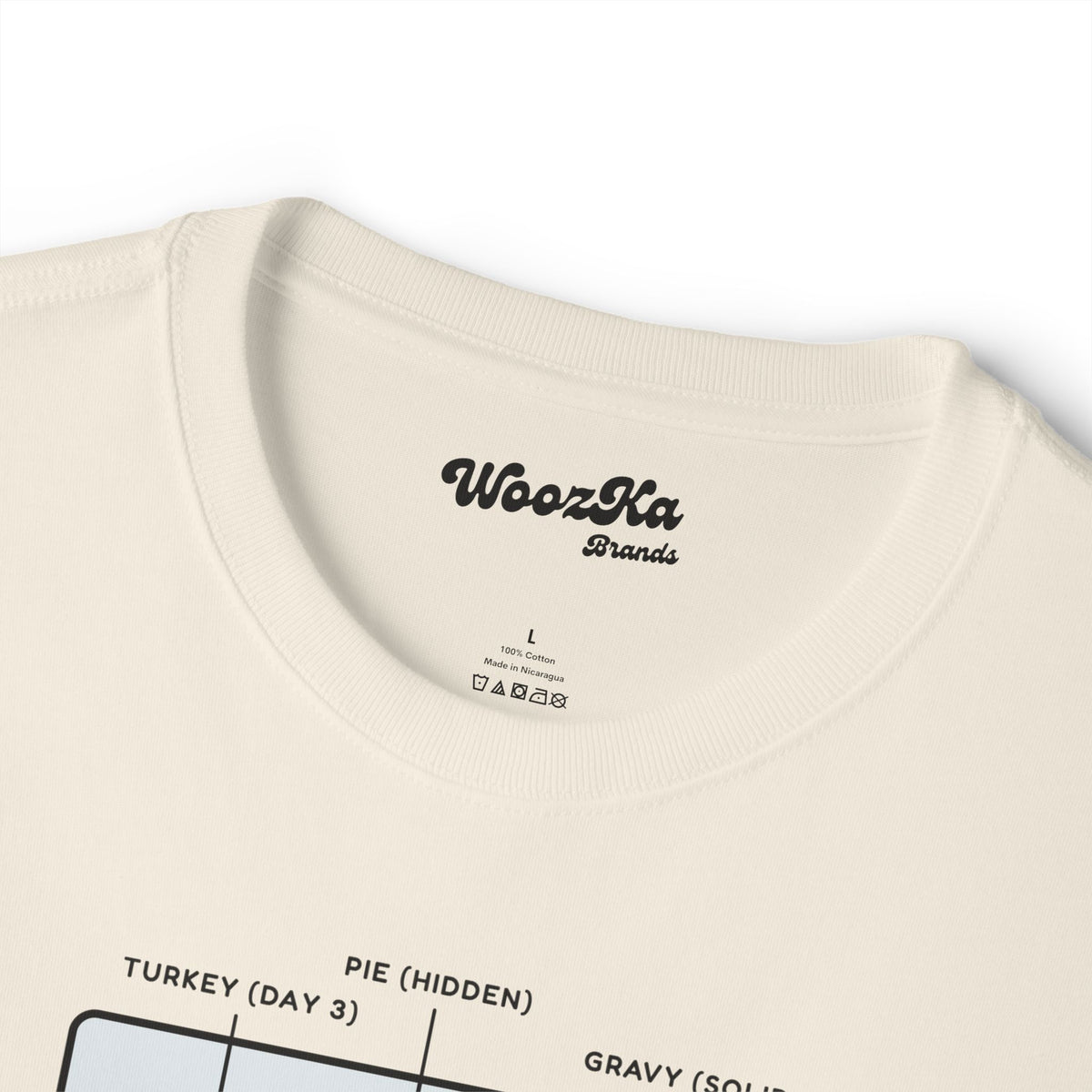 WoozKa Brands Funny Thanksgiving Leftovers Oversized Tee, Front Print