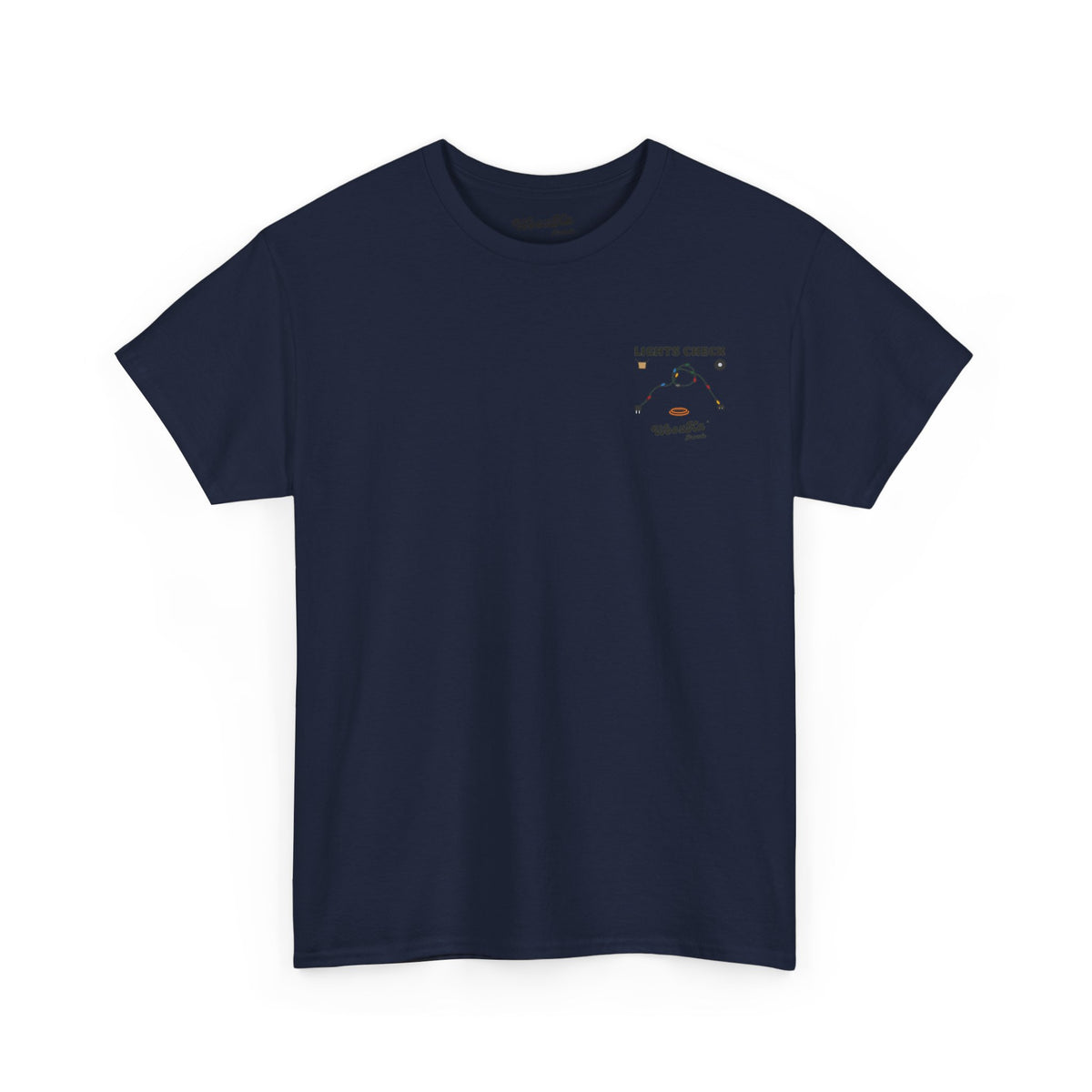 WoozKa Brands Christmas Lights T-Shirt, Funny Holiday Decorating Back Print