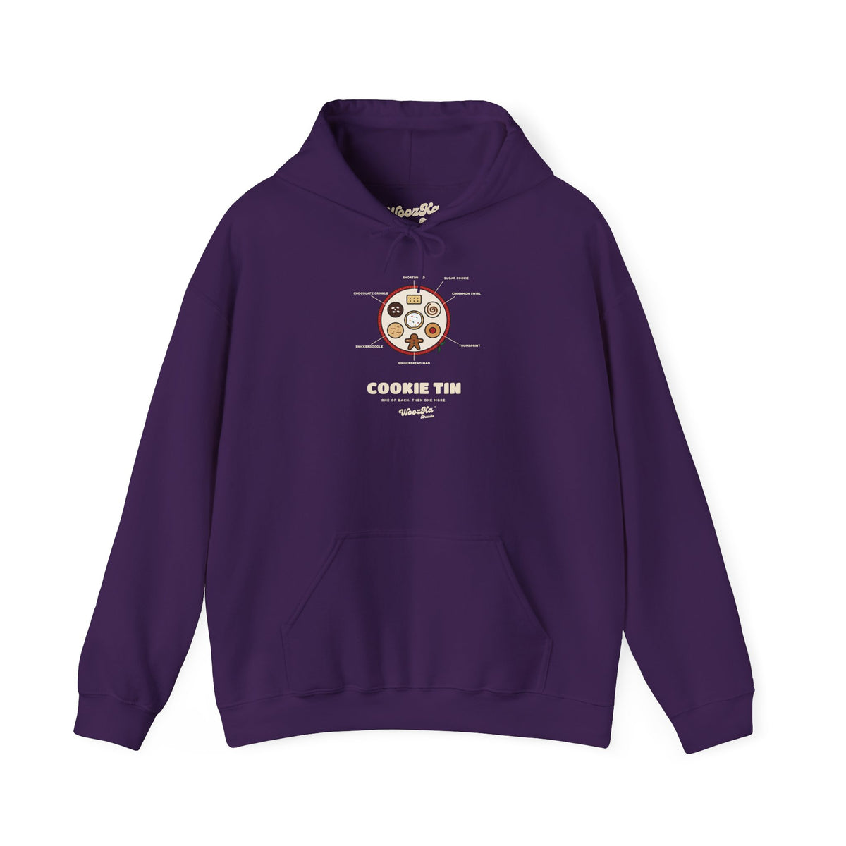 WoozKa Brands Christmas Cookie Hoodie, Holiday Baking Front Print