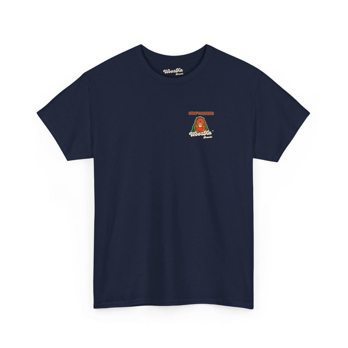 WoozKa Brands Soup Weather Bear Heavy Cotton T-Shirt, Two-Sided Graphic