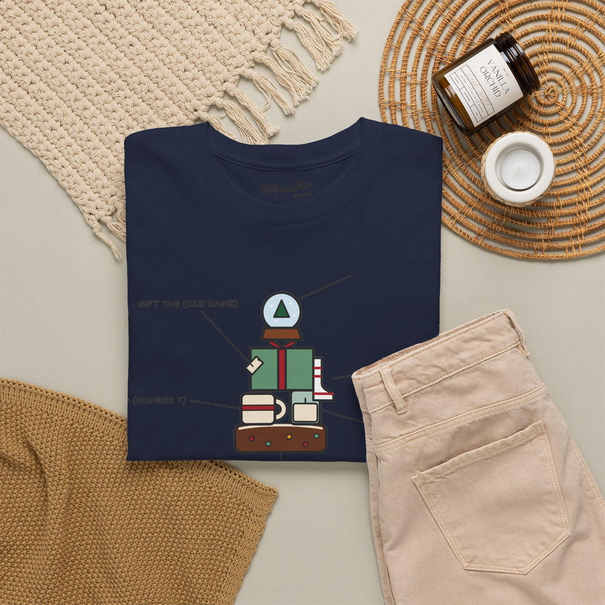 WoozKa Brands Funny Christmas T-Shirt, Regift Office Party Front Print