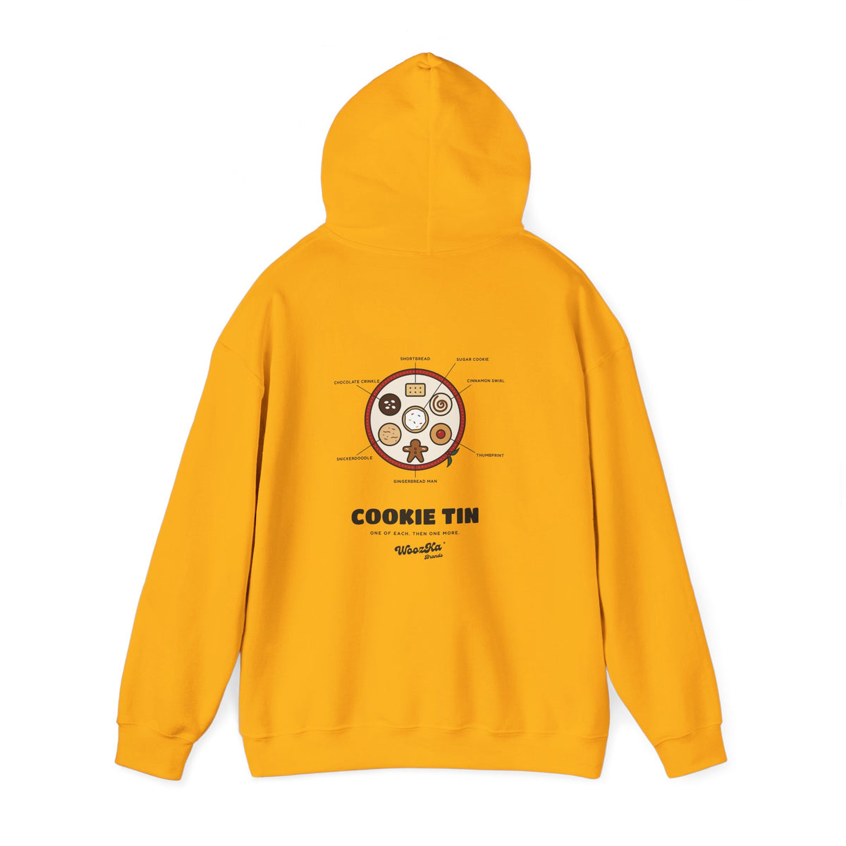 WoozKa Brands Christmas Cookie Hoodie, Holiday Baking Back Print