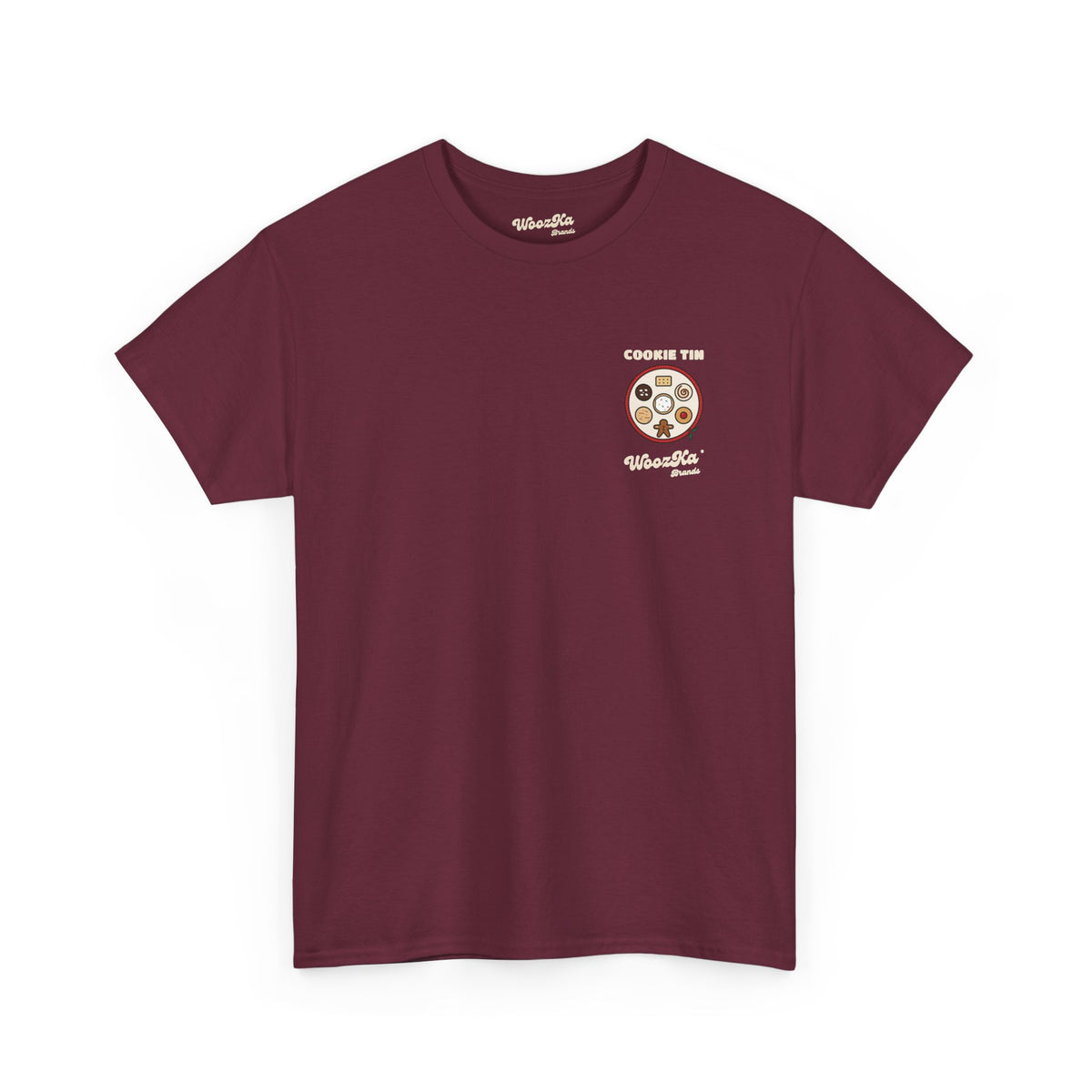 WoozKa Brands Christmas Cookie T-Shirt, Holiday Baking Back Print