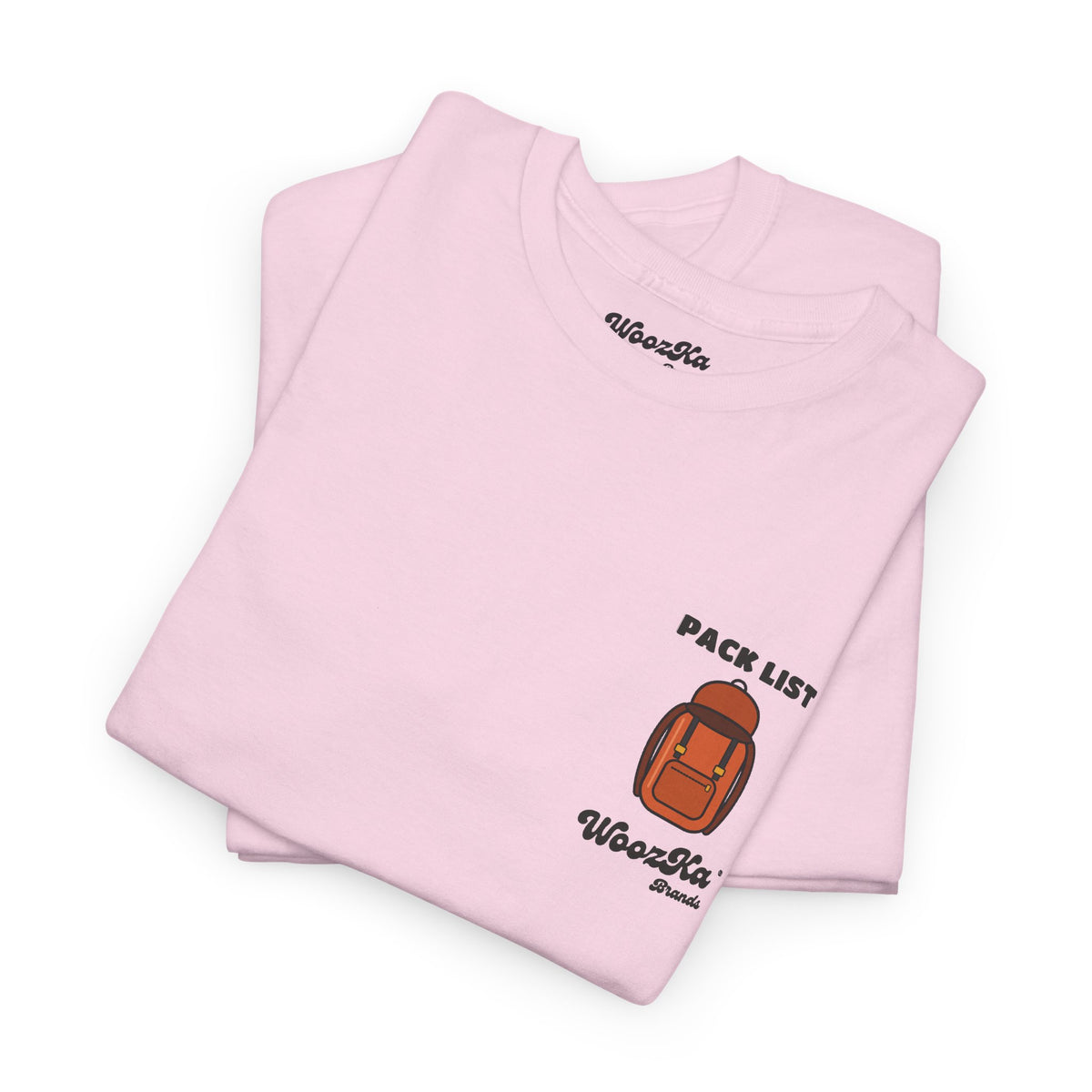 WoozKa Brands Hiking T-Shirt, Backpacking Gear List Back Print