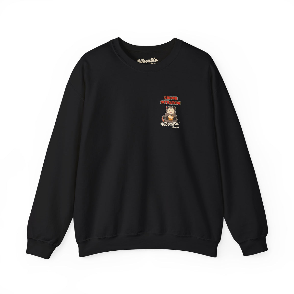 WoozKa Brands Crumb Situation Opossum Crewneck Sweatshirt, Two-Sided