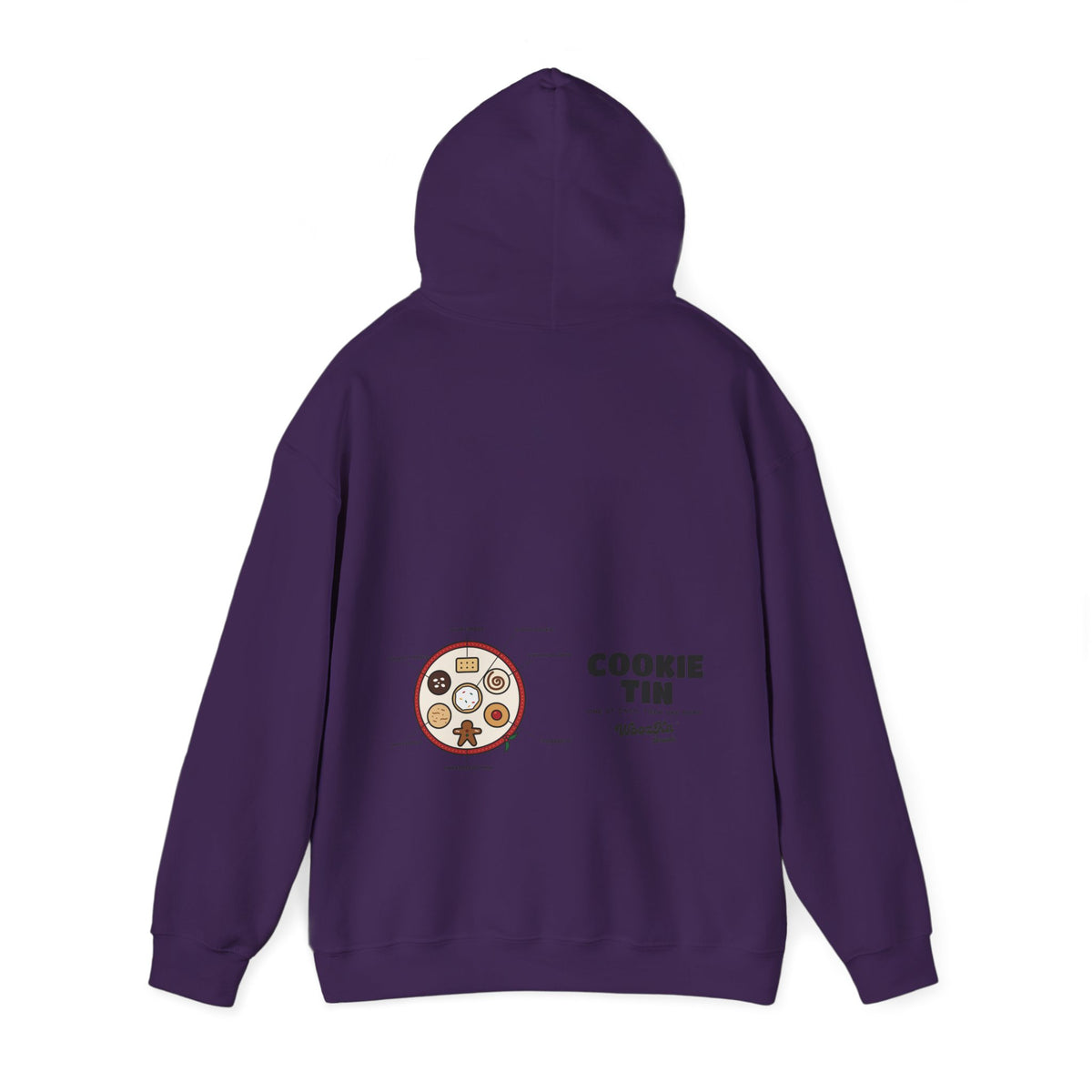 WoozKa Brands Christmas Cookie Hoodie, Holiday Baking Wide Back Print