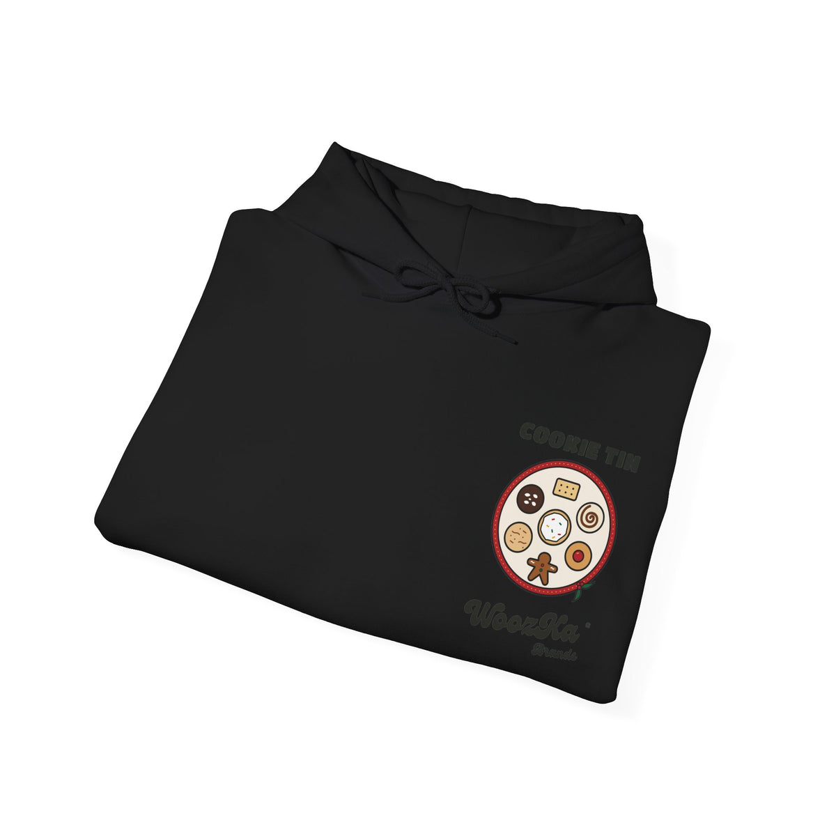 WoozKa Brands Christmas Cookie Hoodie, Holiday Baking Back Print