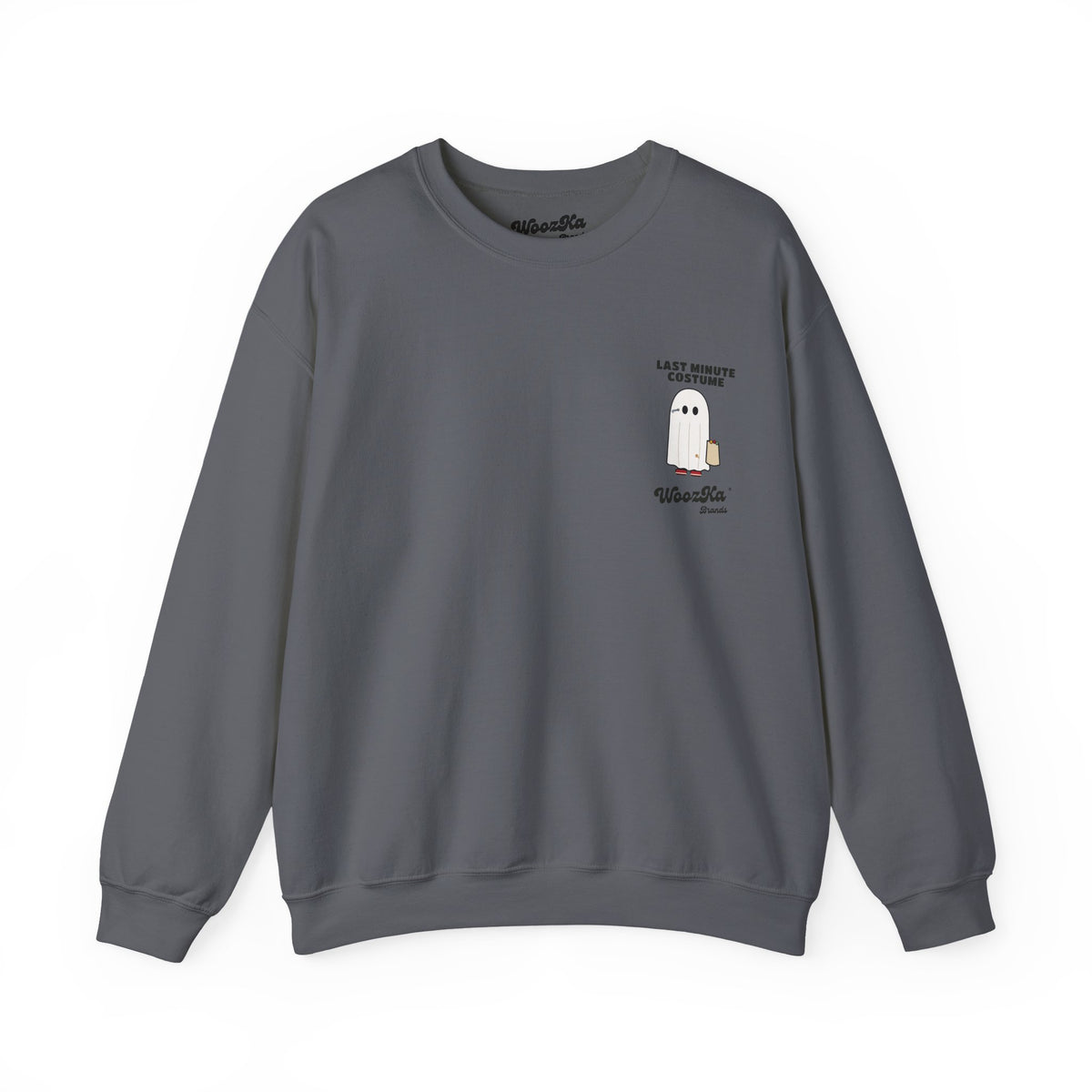WoozKa Brands Lazy Halloween Costume Sweatshirt, Funny Ghost Back Print