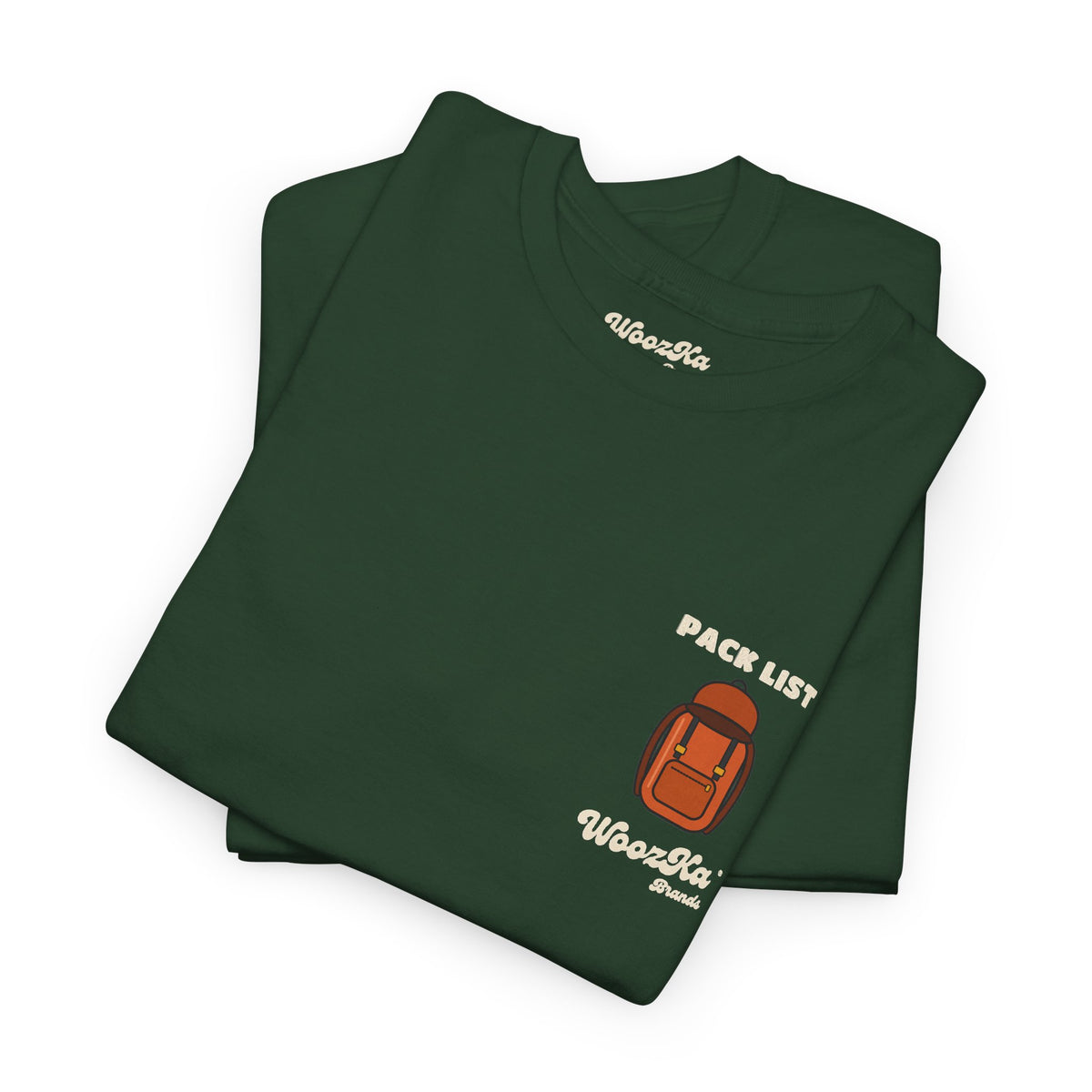 WoozKa Brands Hiking T-Shirt, Backpacking Gear List Back Print