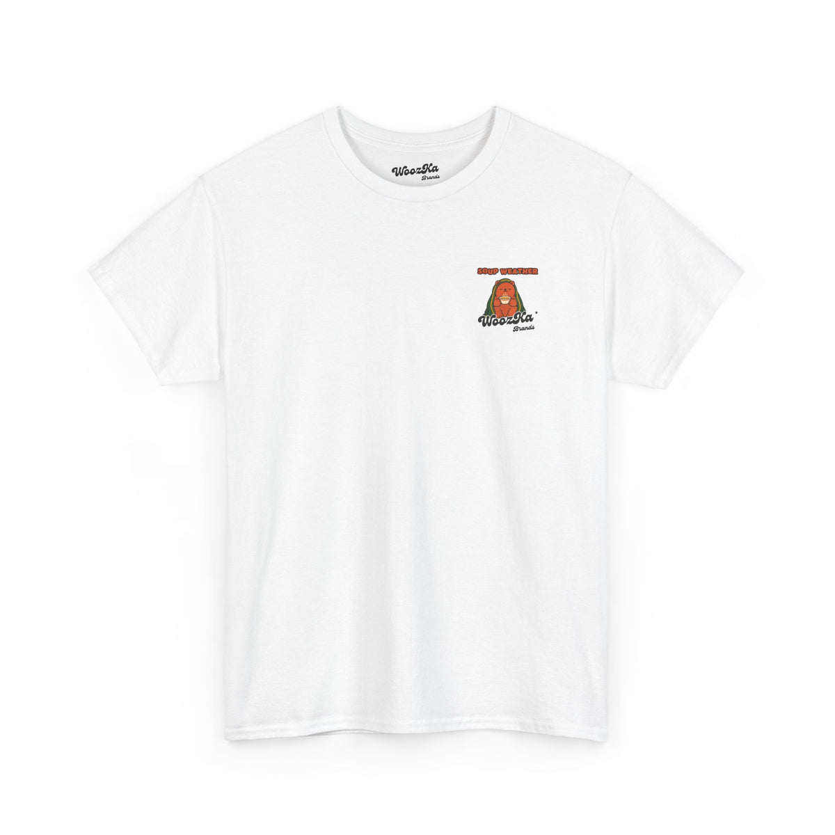 WoozKa Brands Cute Bear Fall T-Shirt, Cozy Soup Lover Back Print