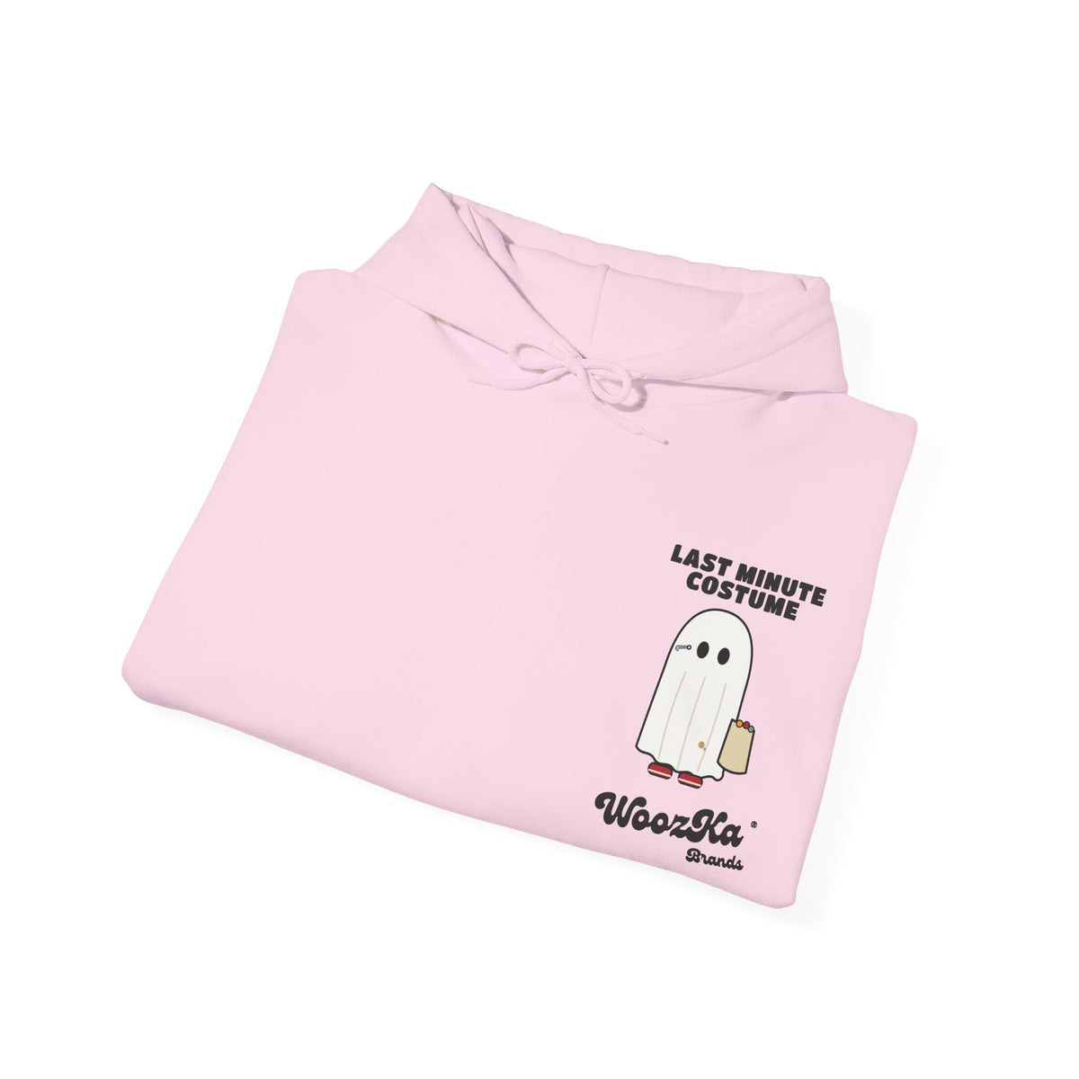 WoozKa Brands Lazy Halloween Costume Hoodie, Funny Ghost Sheet Back Print