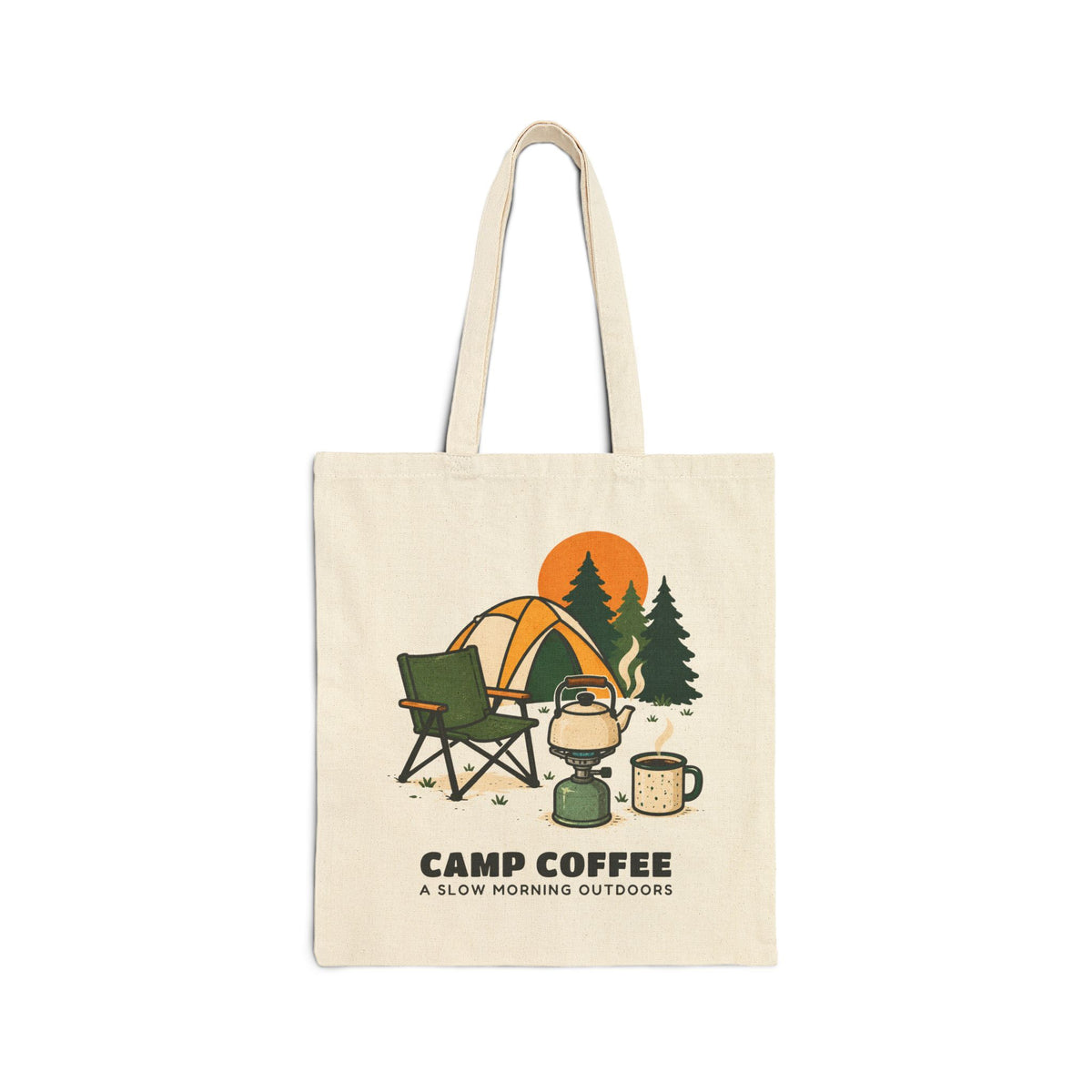 WoozKa Brands Camp Coffee Camping Canvas Tote Bag