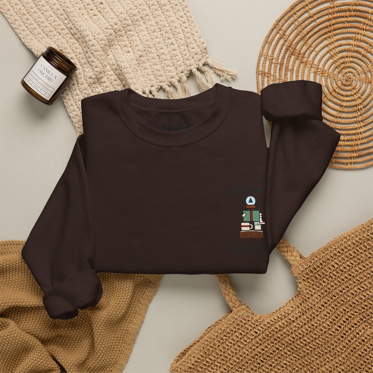 WoozKa Brands Funny Christmas Sweatshirt, Regift Office Party Back Print