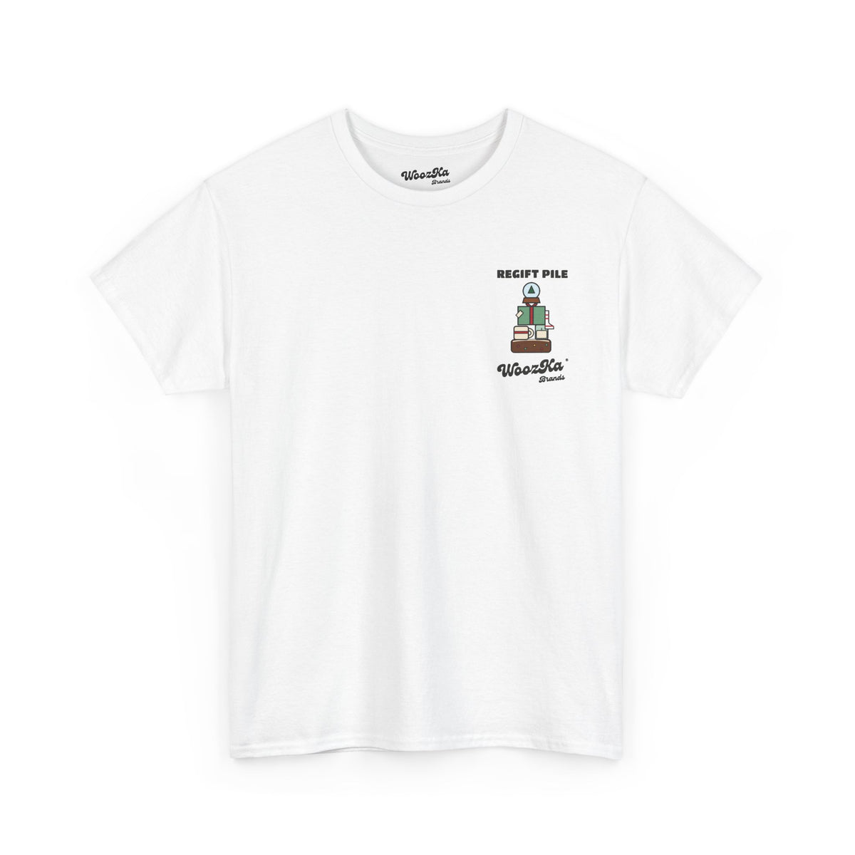 WoozKa Brands Funny Christmas T-Shirt, Regift Office Party Back Print