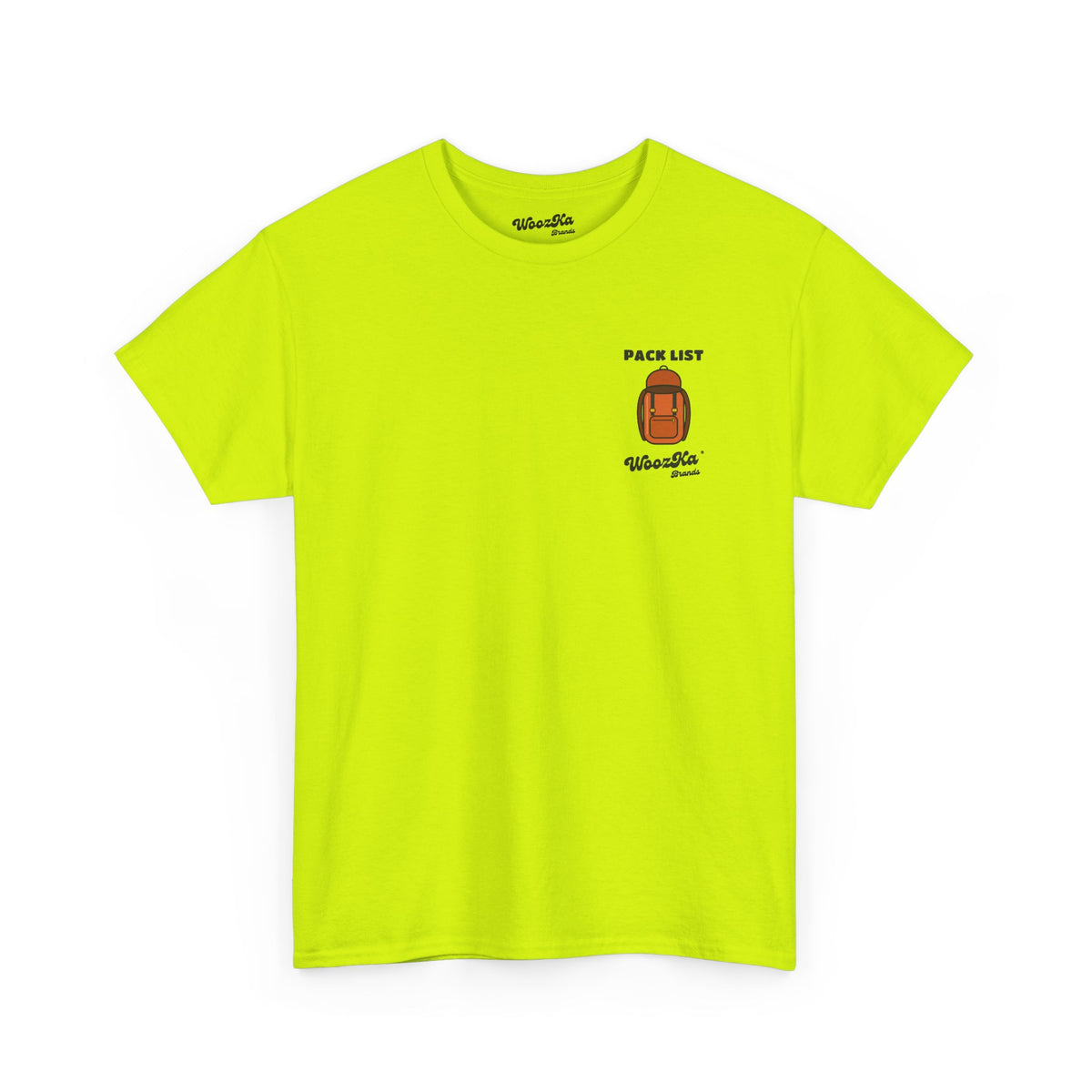 WoozKa Brands Hiking T-Shirt, Backpacking Gear List Back Print