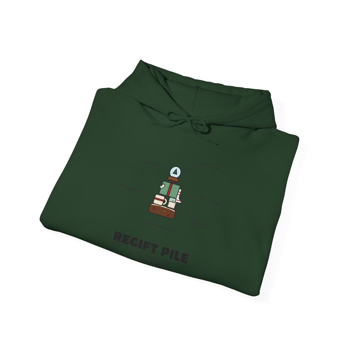 WoozKa Brands Funny Christmas Hoodie, Regift Office Party Front Print