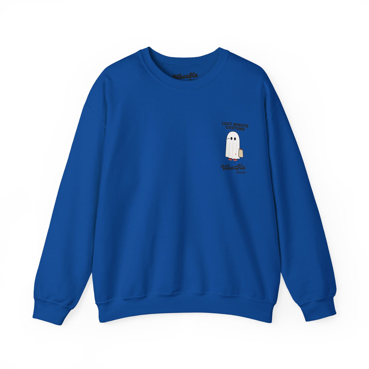 WoozKa Brands Lazy Halloween Costume Sweatshirt, Funny Ghost Back Print