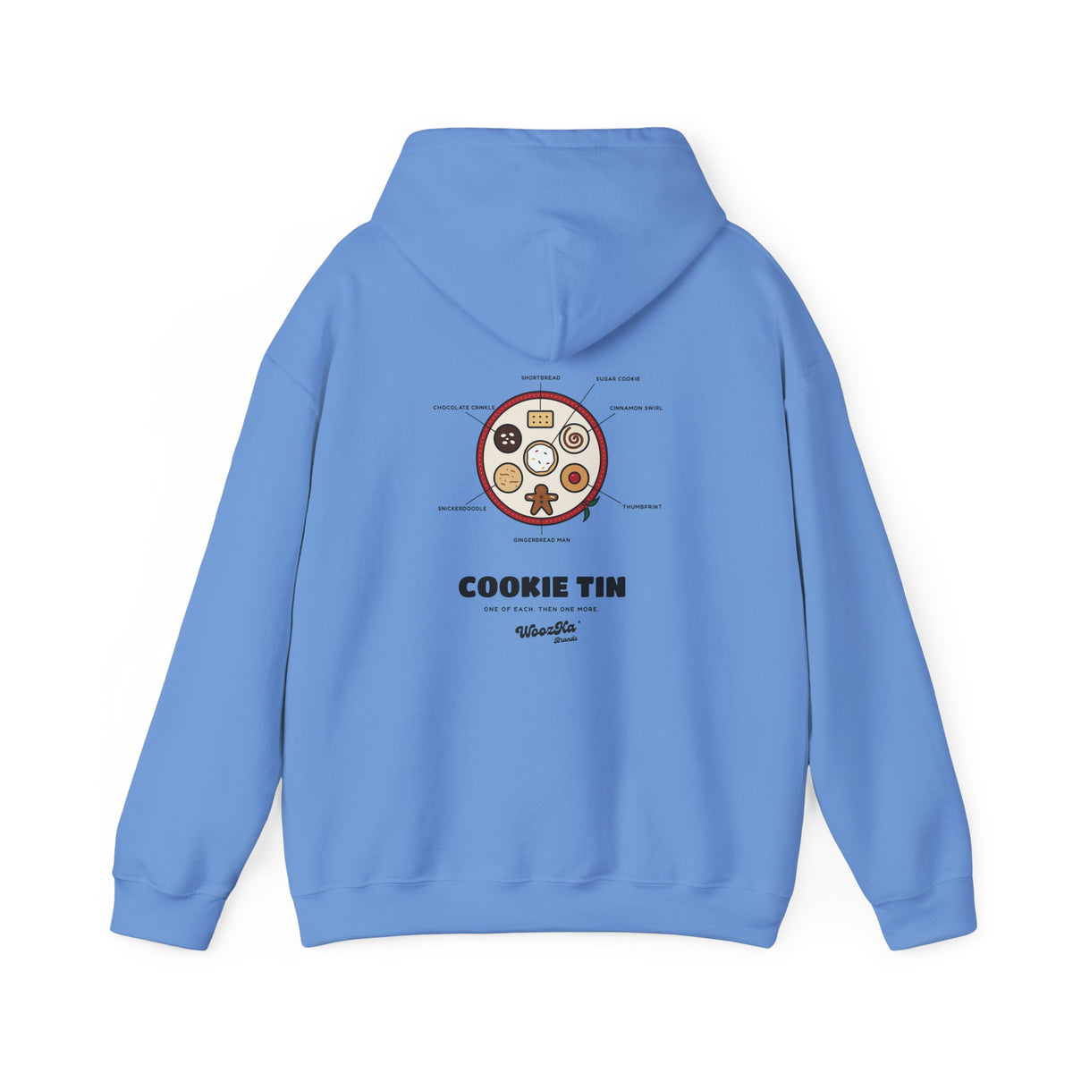WoozKa Brands Christmas Cookie Hoodie, Holiday Baking Back Print
