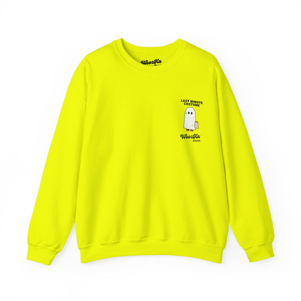 WoozKa Brands Lazy Halloween Costume Sweatshirt, Funny Ghost Back Print